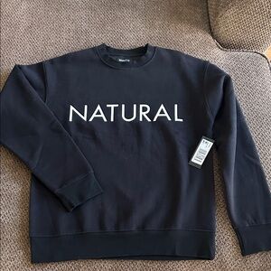 NWT Brunette the Label black crew Natural